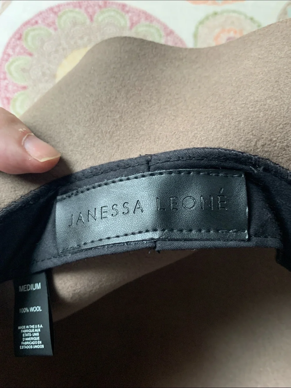 Janessa Leone’ Women’s Taupe Grey Fedora Medium